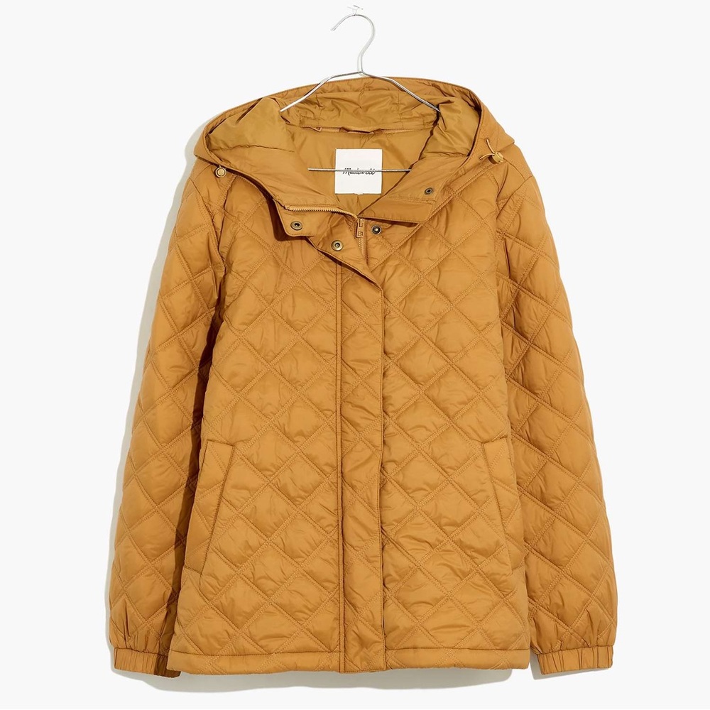 Madewell addition quilted packable puffer jacket -xxs toffee